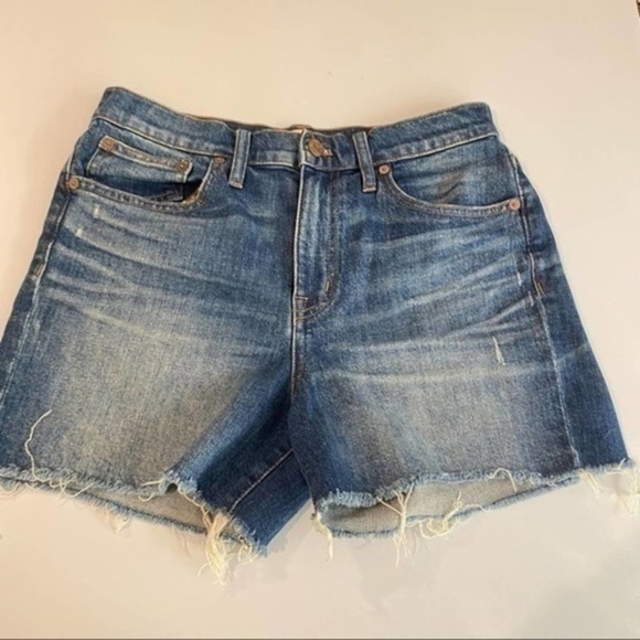 Madewell High Rise Denim Navy Blue Shorts 27 - Picture 4 of 9